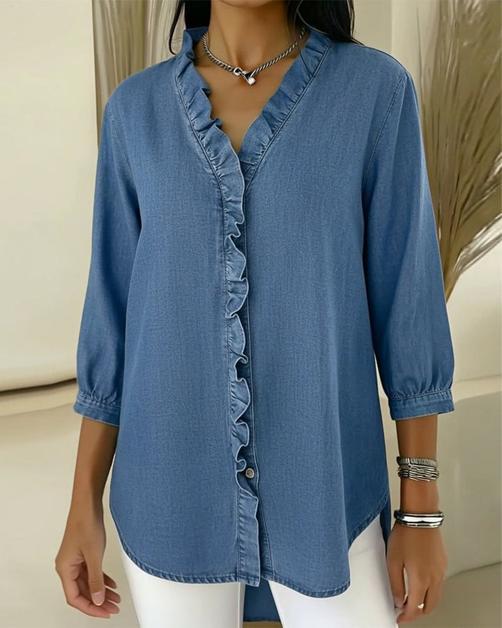 Elvaria - Elegante Bluse mit Rüschendetails