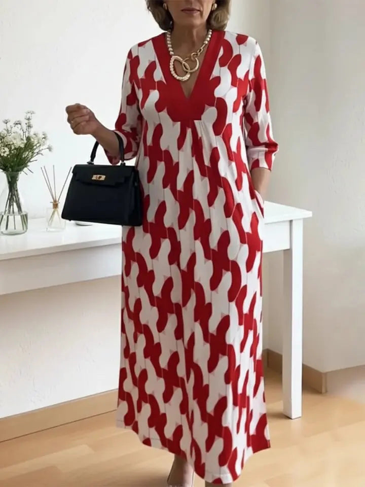 Elara - Midi Kleid mit künstlerischem