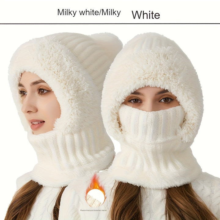 Emmerie - Gestrickte Mütze mit Nackenschutz