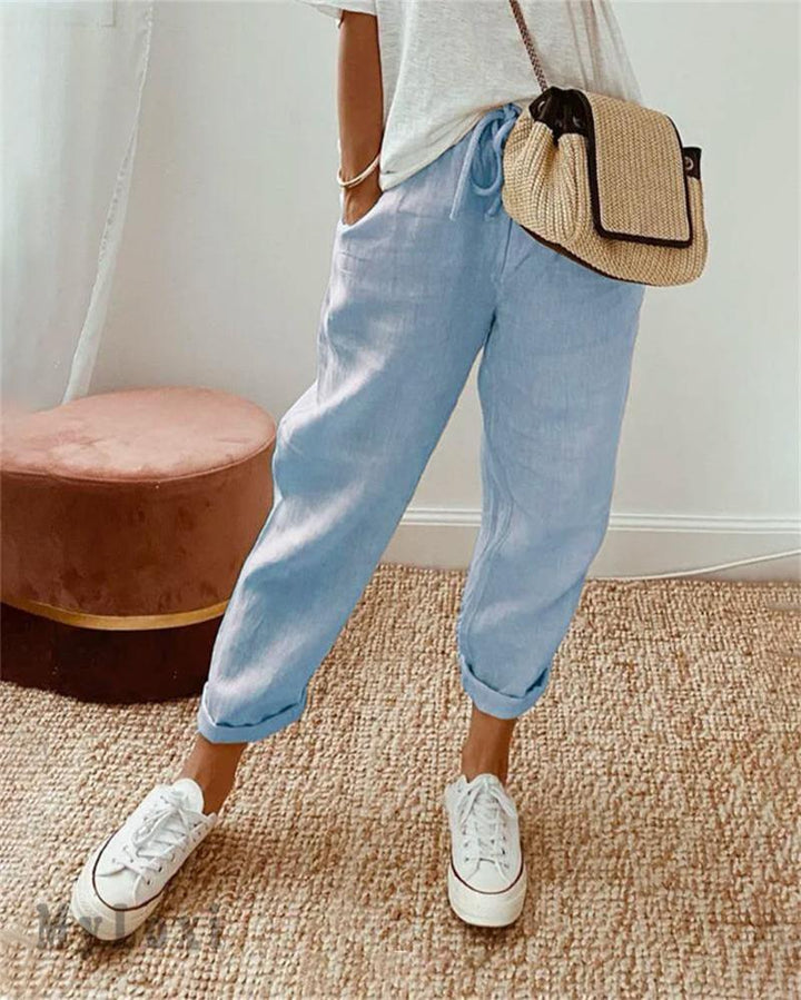 Lena - Leichte Baumwoll-Leinenhose