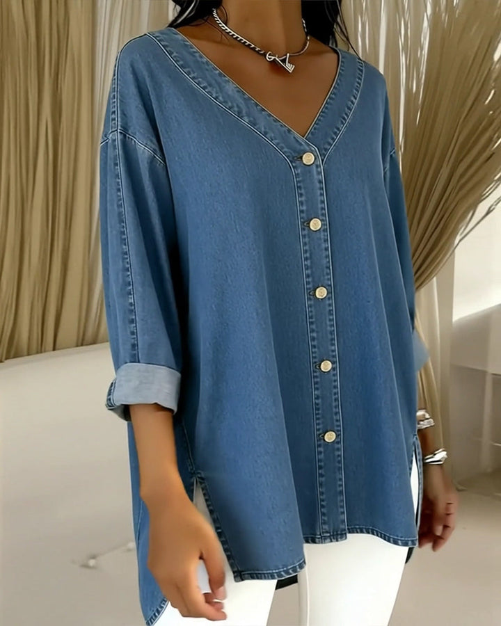Elviane - Elegante Denimbluse