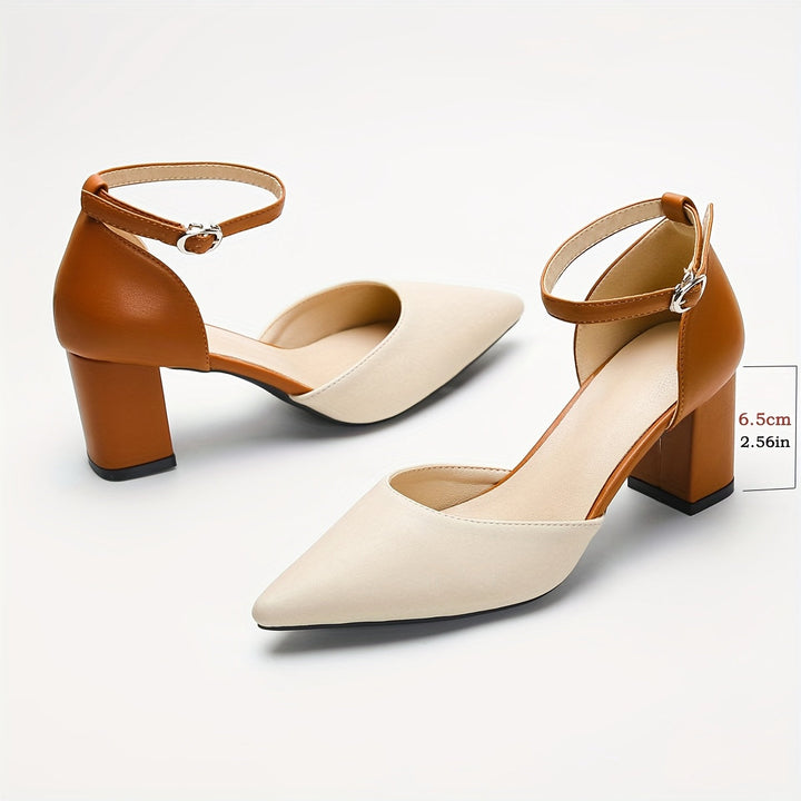 Marielle - Zweifarbige Riemchen Heels
