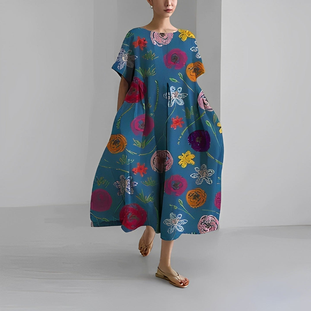 Claire - Bohemian Kleid mit Blumenprint