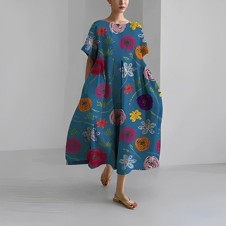 Claire - Bohemian Kleid mit Blumenprint