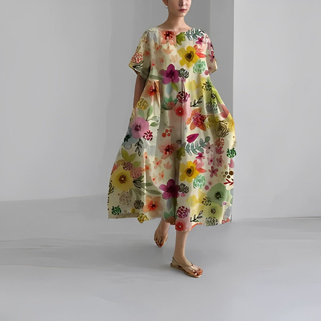 Claire - Bohemian Kleid mit Blumenprint