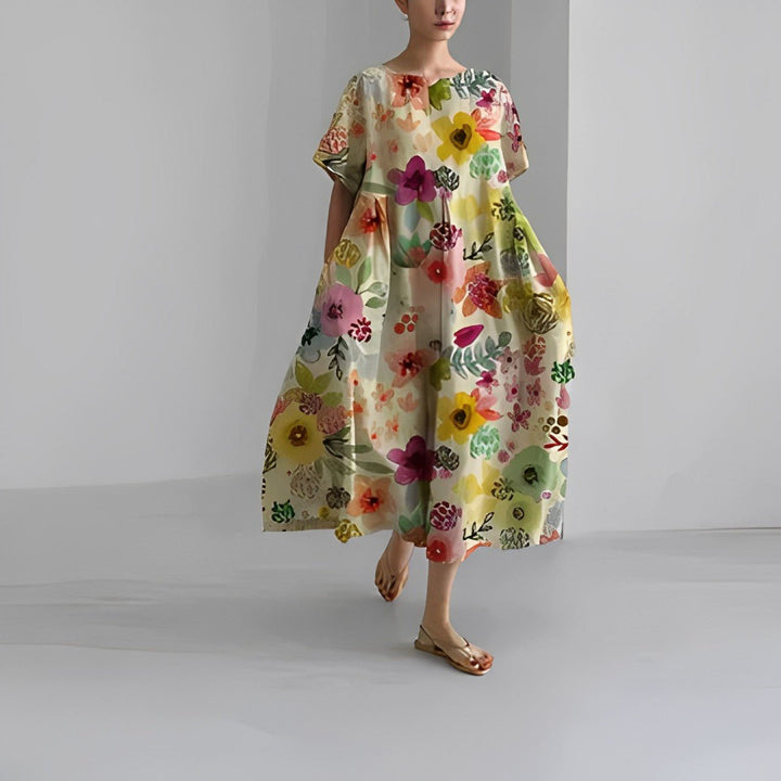 Claire - Bohemian Kleid mit Blumenprint