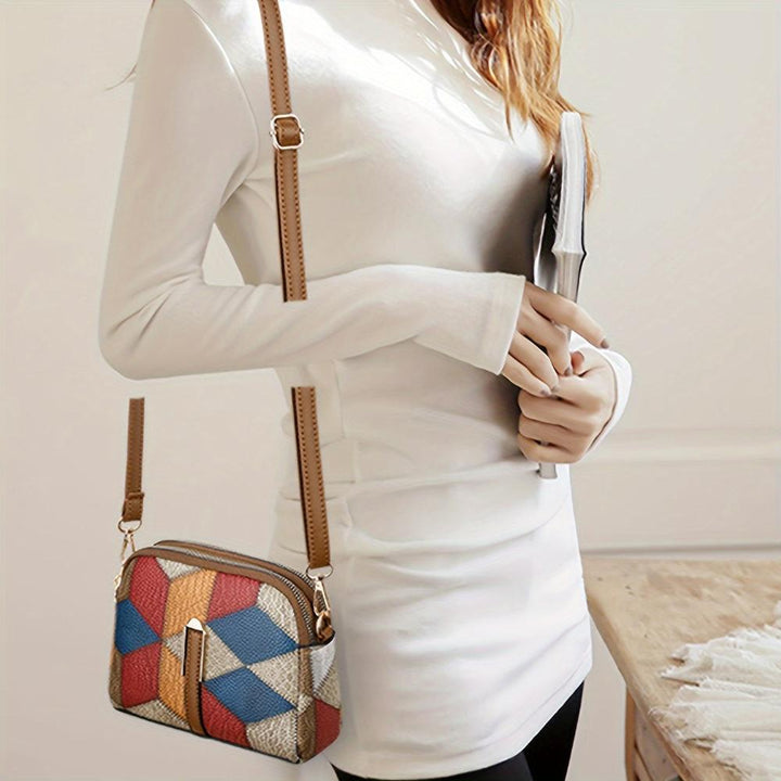 Luna - Mini-Umhängetasche im Patchwork-Design