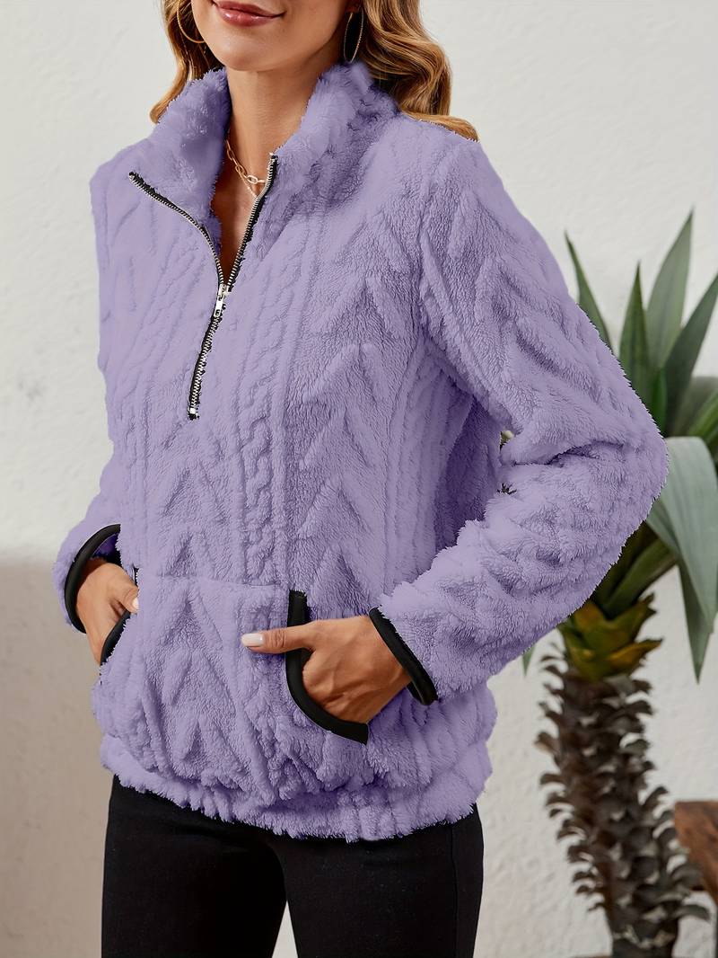 Naama - Stilvoller Half-Zip-Pullover mit Tasche
