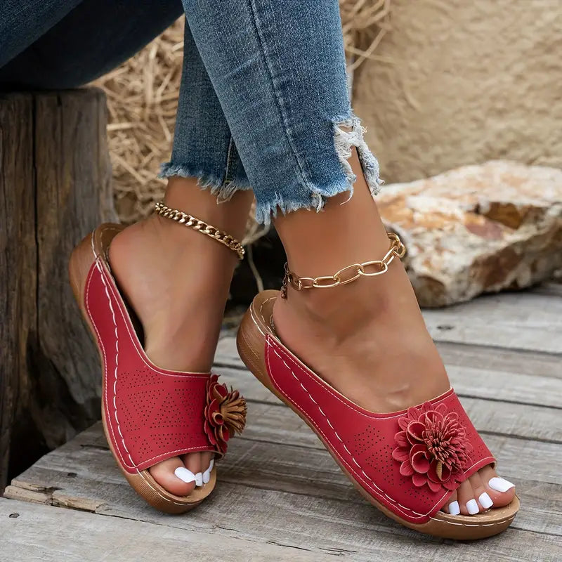 Flora - Orthopädische Sandalen mit Blumenmotiv
