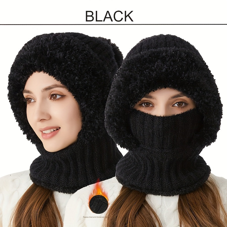 Emmerie - Gestrickte Mütze mit Nackenschutz