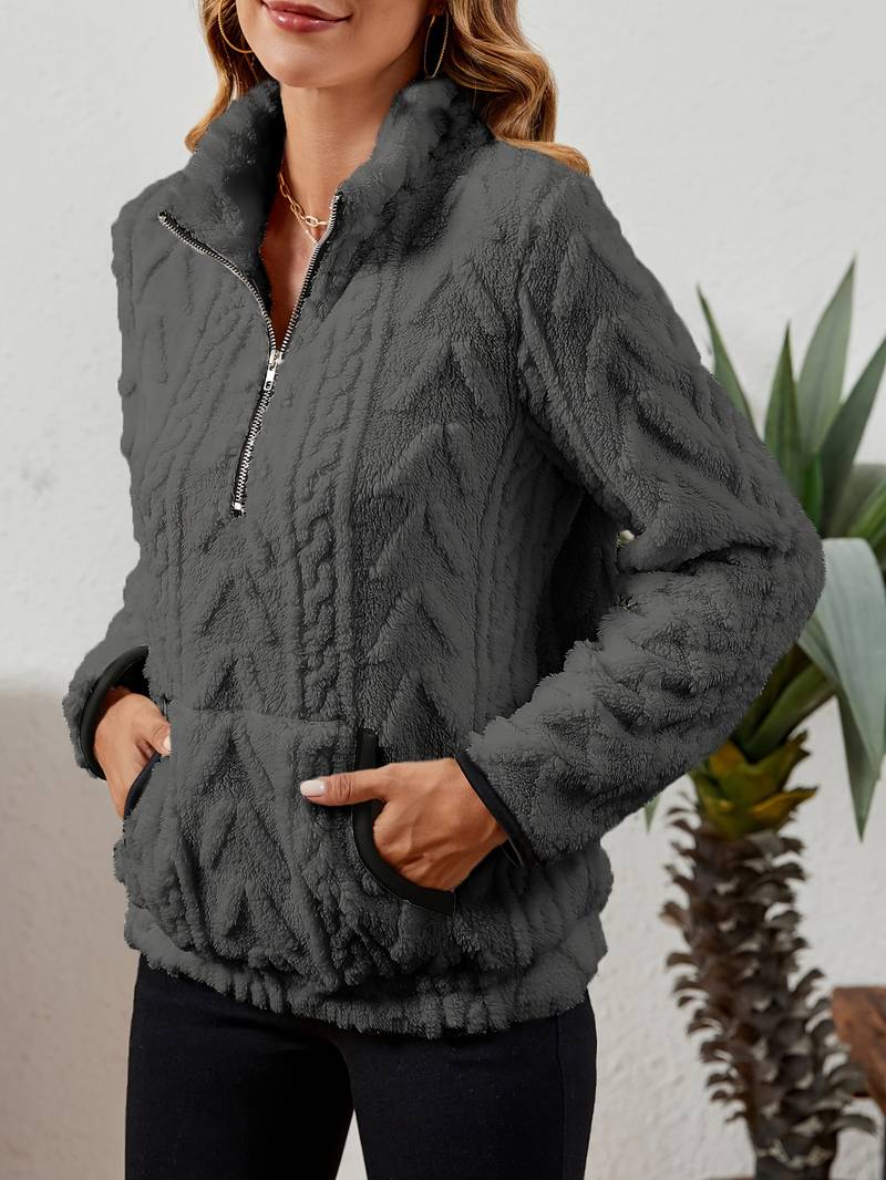 Naama - Stilvoller Half-Zip-Pullover mit Tasche
