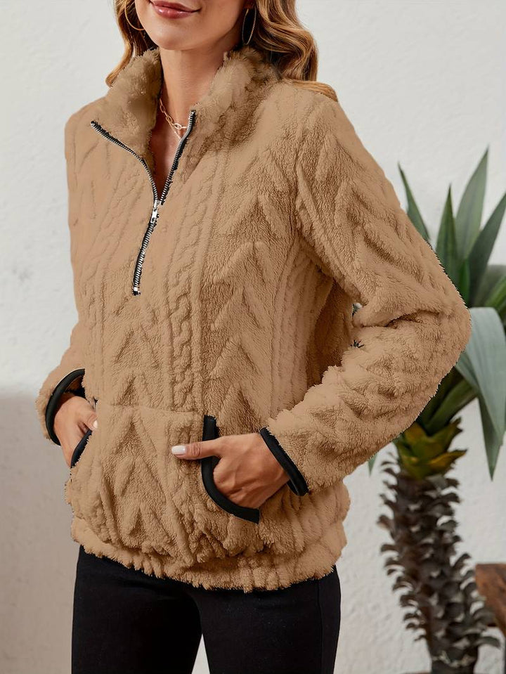 Naama - Stilvoller Half-Zip-Pullover mit Tasche