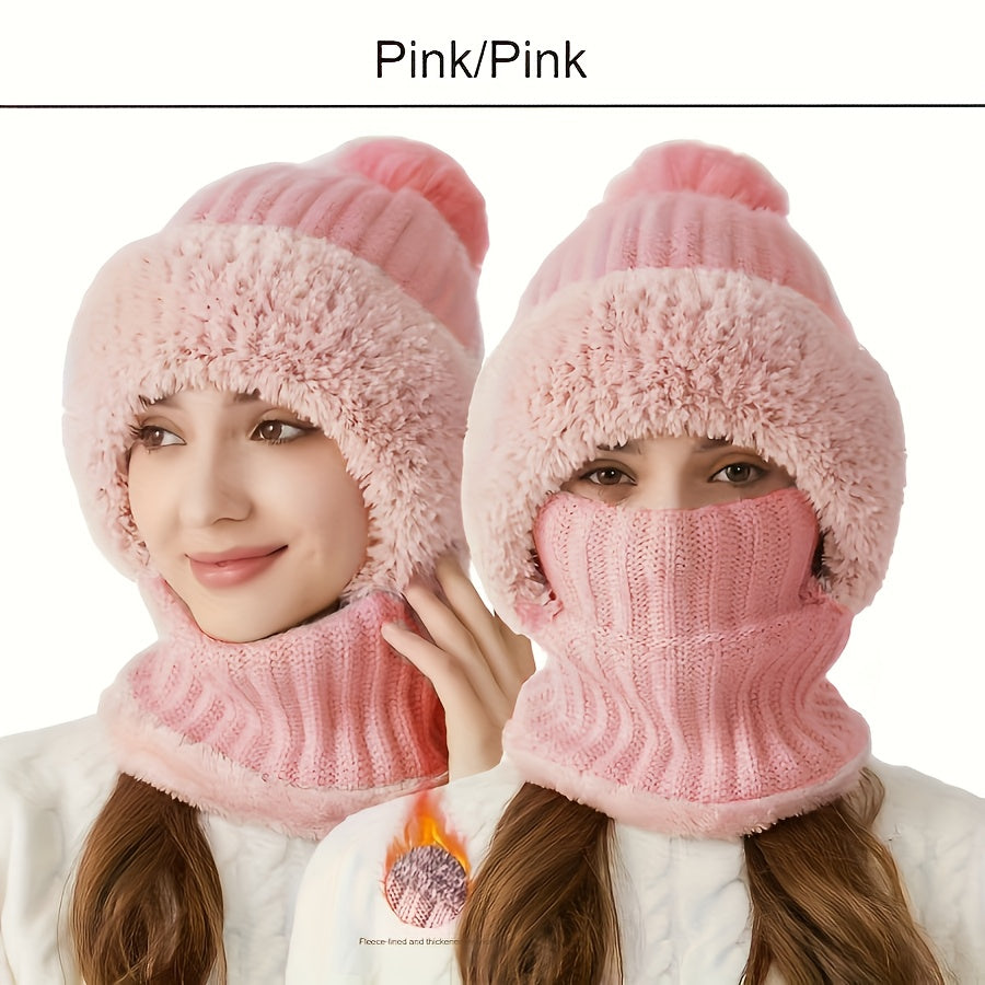 Emmerie - Gestrickte Mütze mit Nackenschutz
