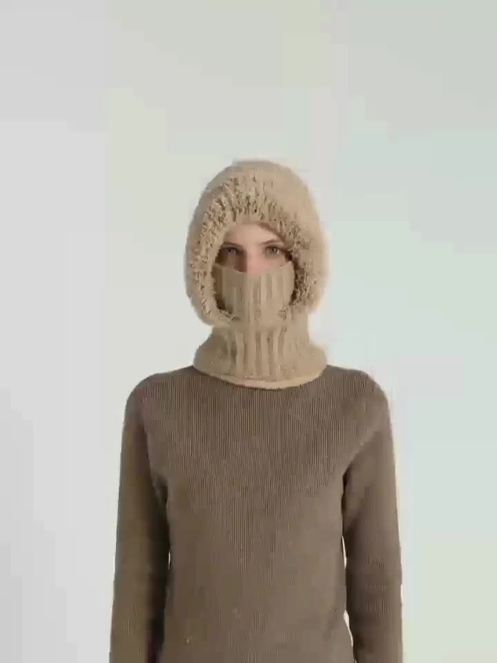 Emmerie - Gestrickte Mütze mit Nackenschutz