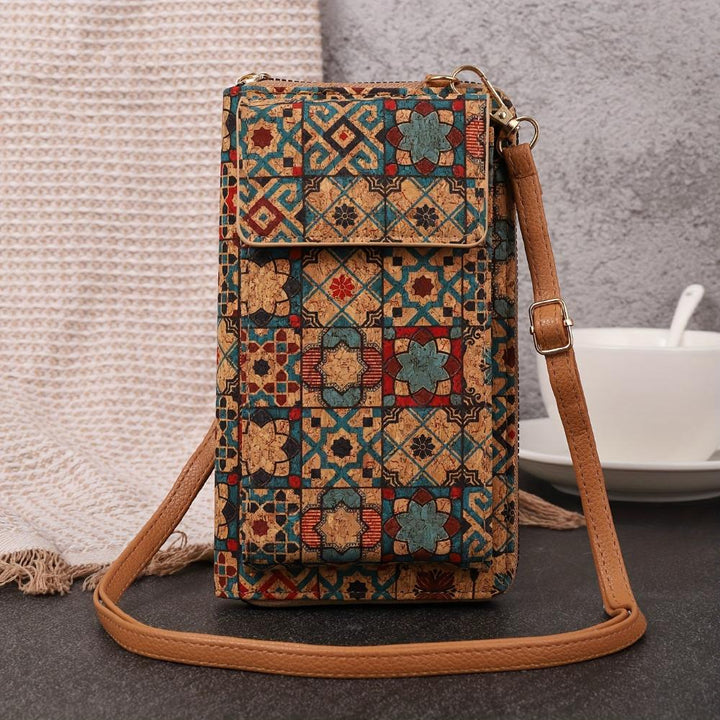 Lilla - Boho Blumen Umhängetasche