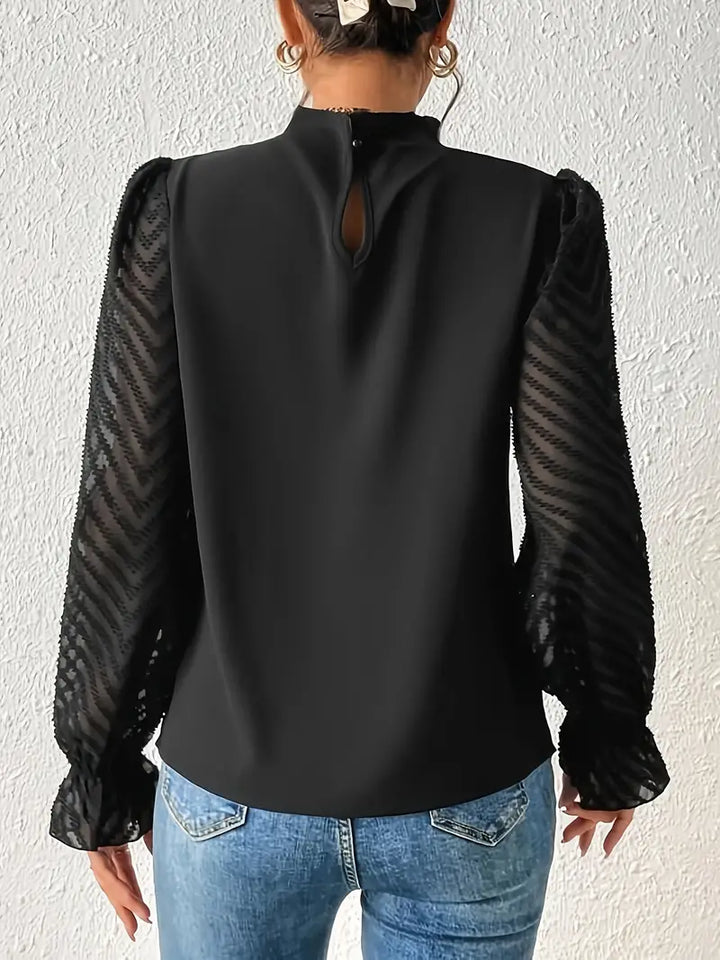 Kolbrun - Schicker plissierter top mit
