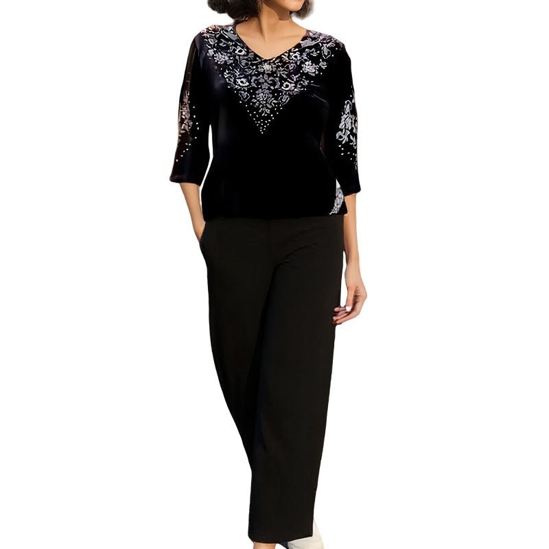 Elvire - Elegantes zweiteiliges Samt-Set