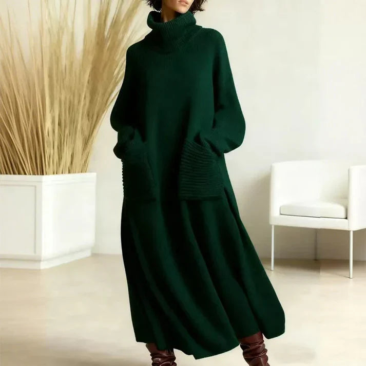 Irina - Strickkleid mit Rollkragen, langen