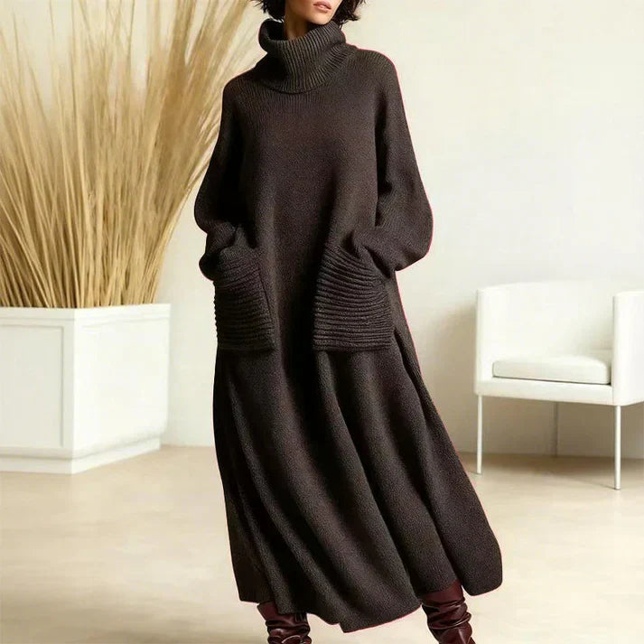 Irina - Strickkleid mit Rollkragen, langen