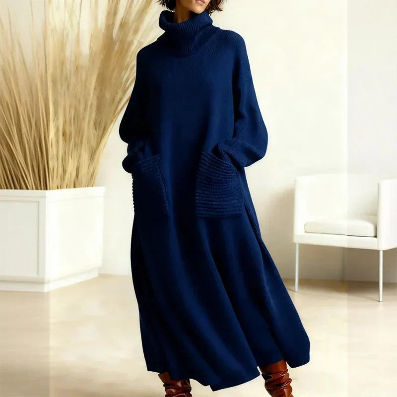 Irina - Strickkleid mit Rollkragen, langen