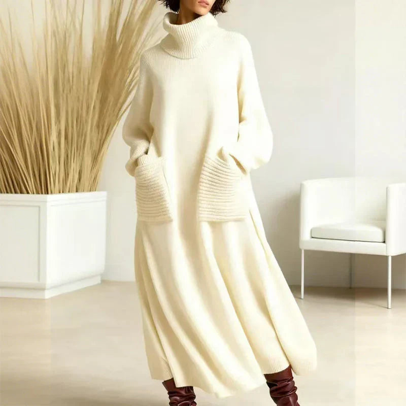 Irina - Strickkleid mit Rollkragen, langen