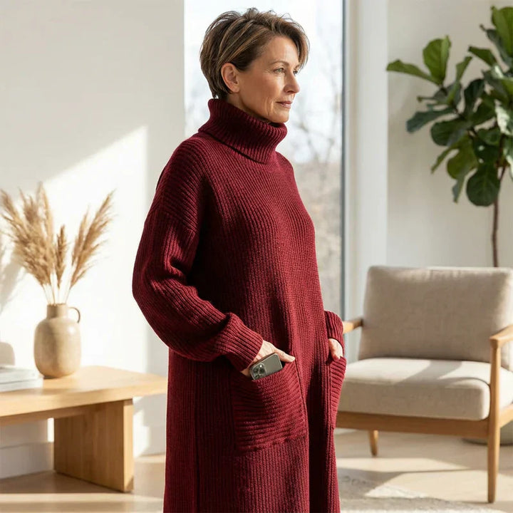 Irina - Strickkleid mit Rollkragen, langen