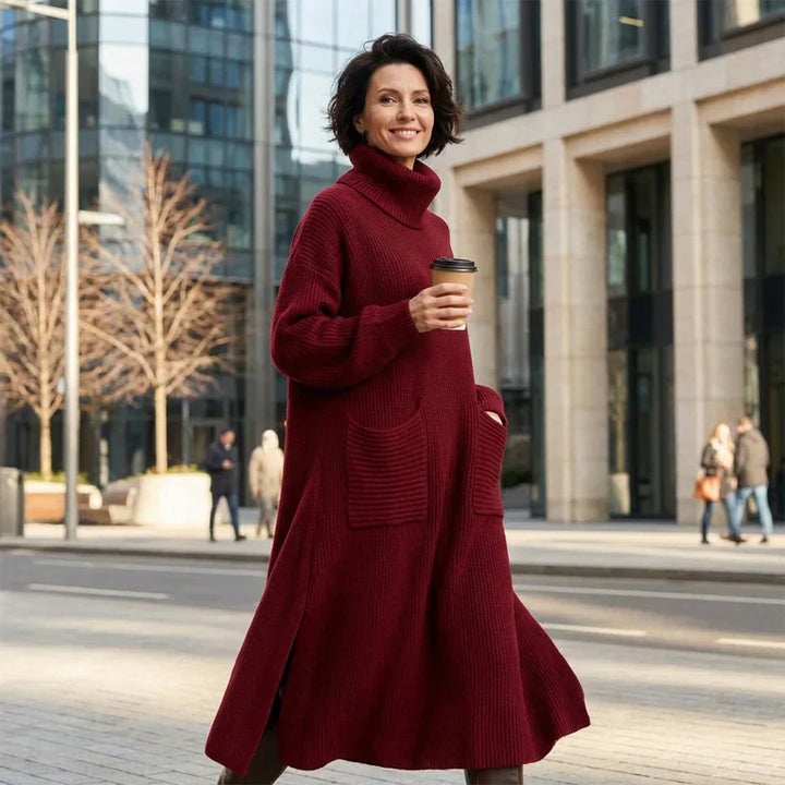 Irina - Strickkleid mit Rollkragen, langen