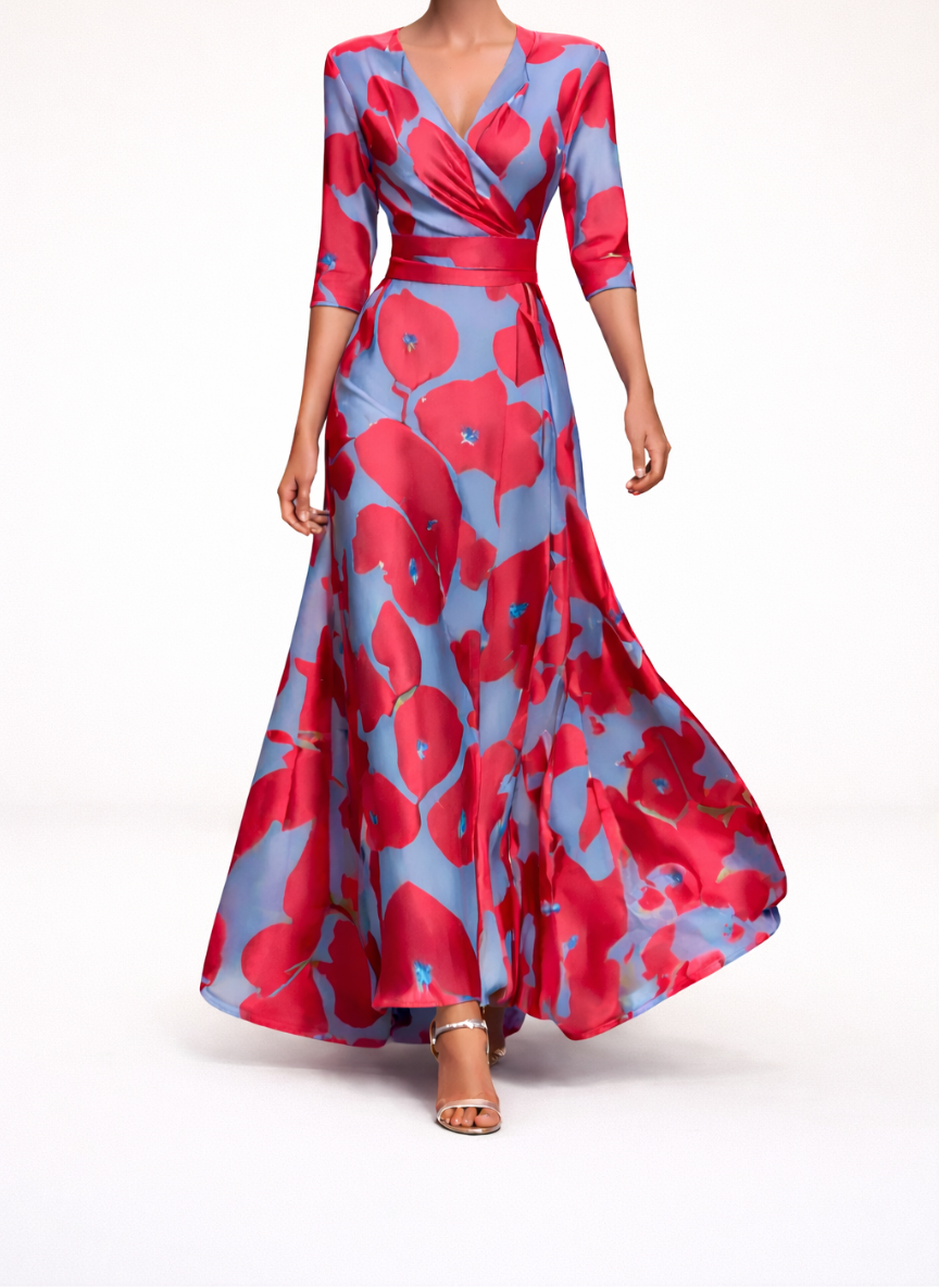 Aurora - Comfortable Daily V-Neck Kleid
