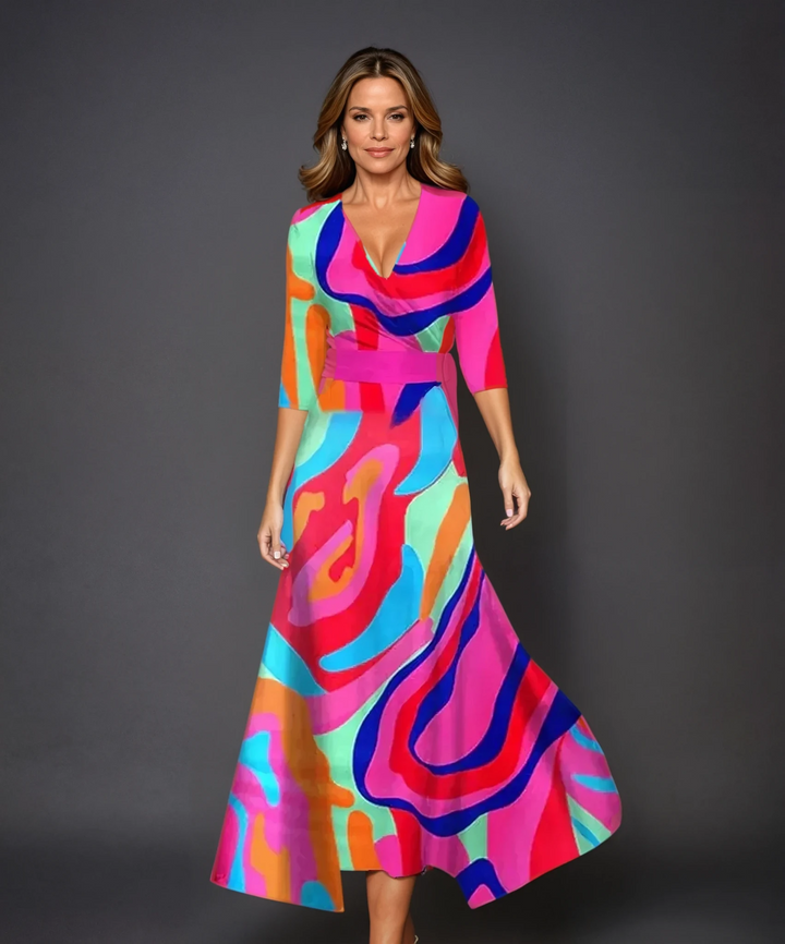 Aria - Chic Kleid mit Blumendruck