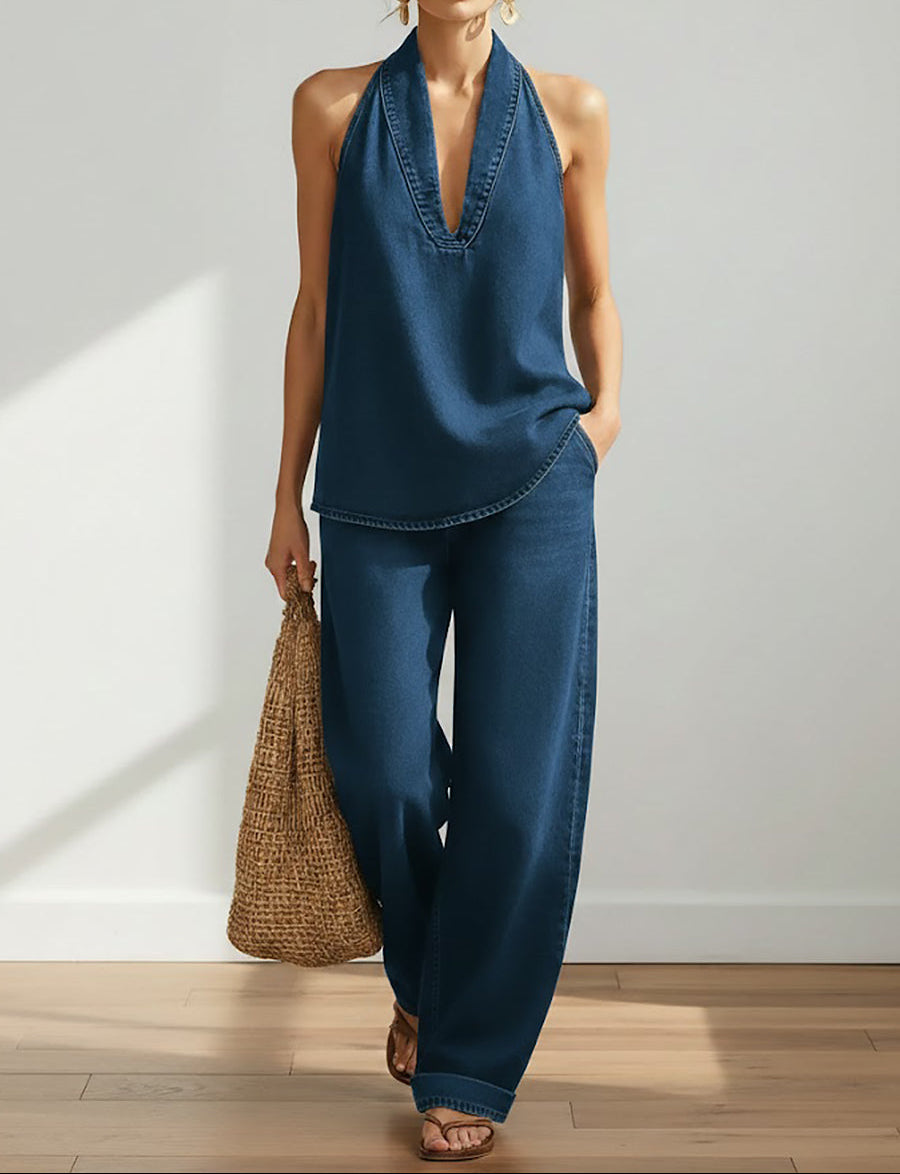 Ivy - Vintage Washed Soft Denim-Look