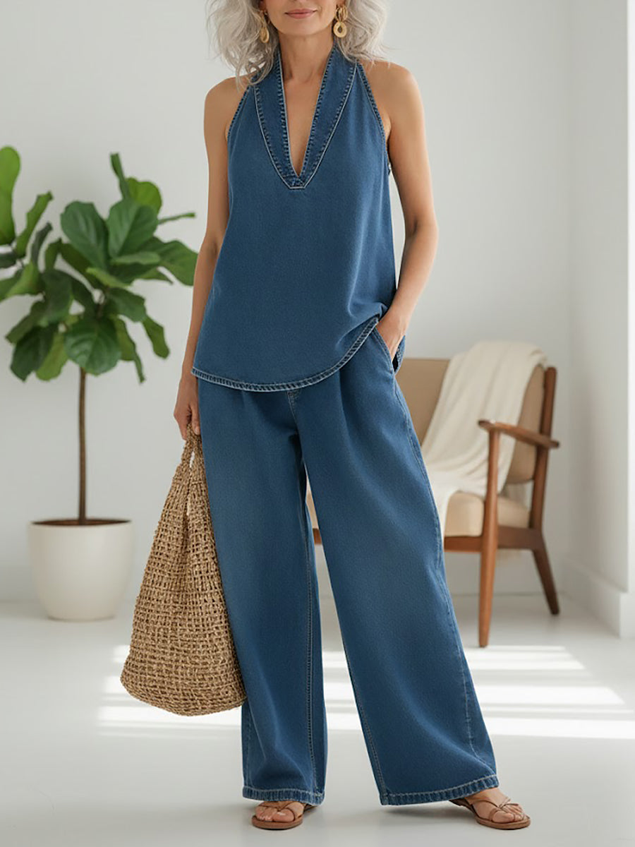 Ivy - Vintage Washed Soft Denim-Look