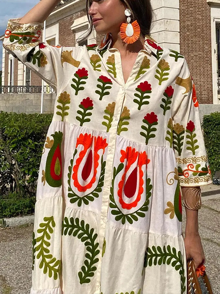Käthe - Lockeres Patchwork-Kleid