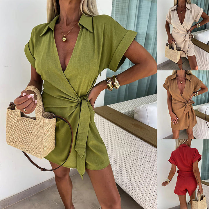 Minna - Kleid mit V-Ausschnitt