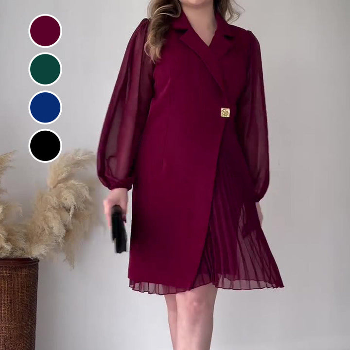 Seraphine - Elegantes Wickelkleid mit Plissee