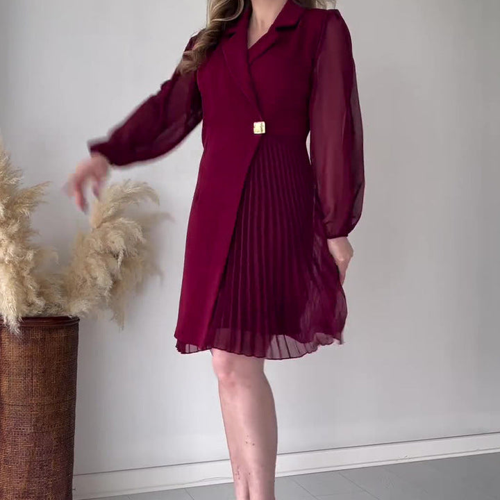 Seraphine - Elegantes Wickelkleid mit Plissee