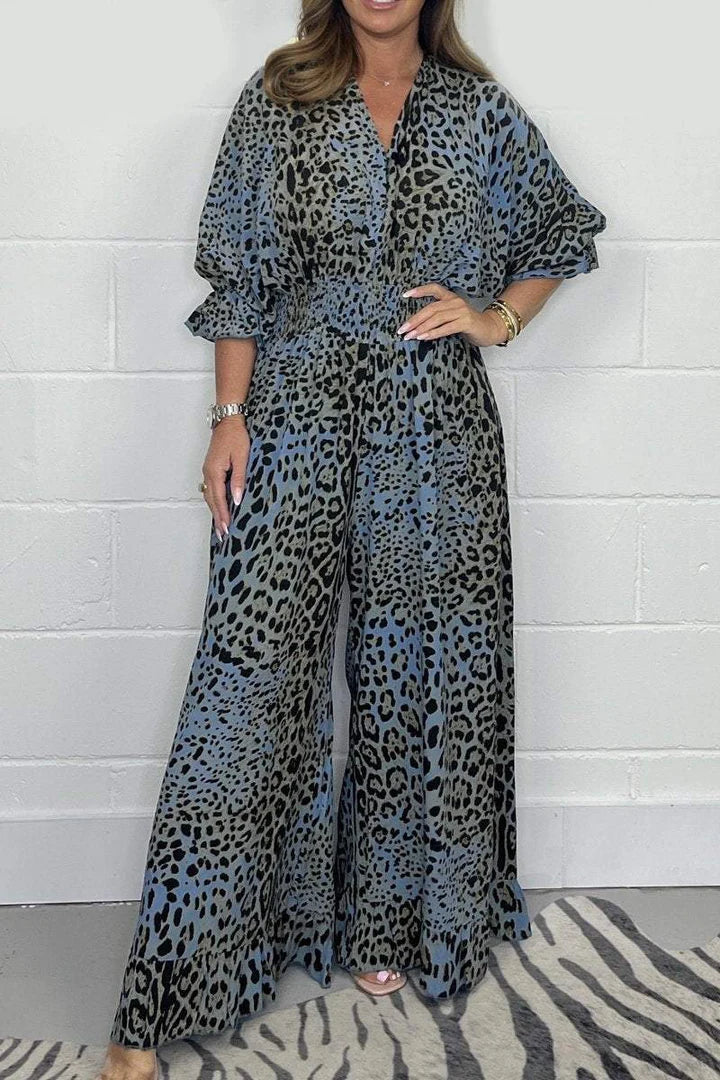 TRAUDL I JUMPSUIT MIT LEOPARDENPRINT