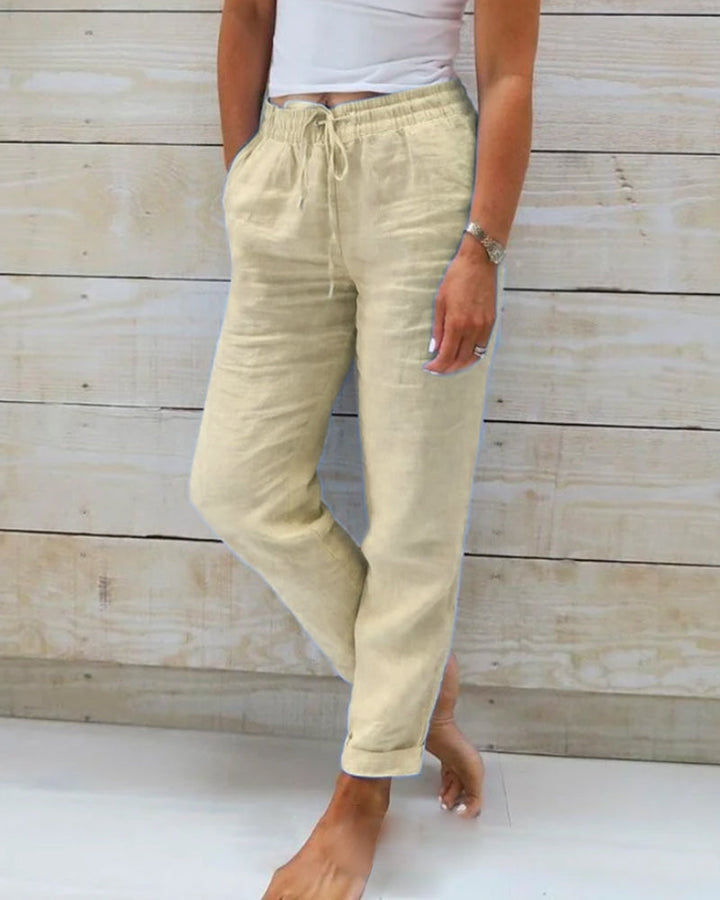 Zaria - Bequeme Leinenhose mit elastischem