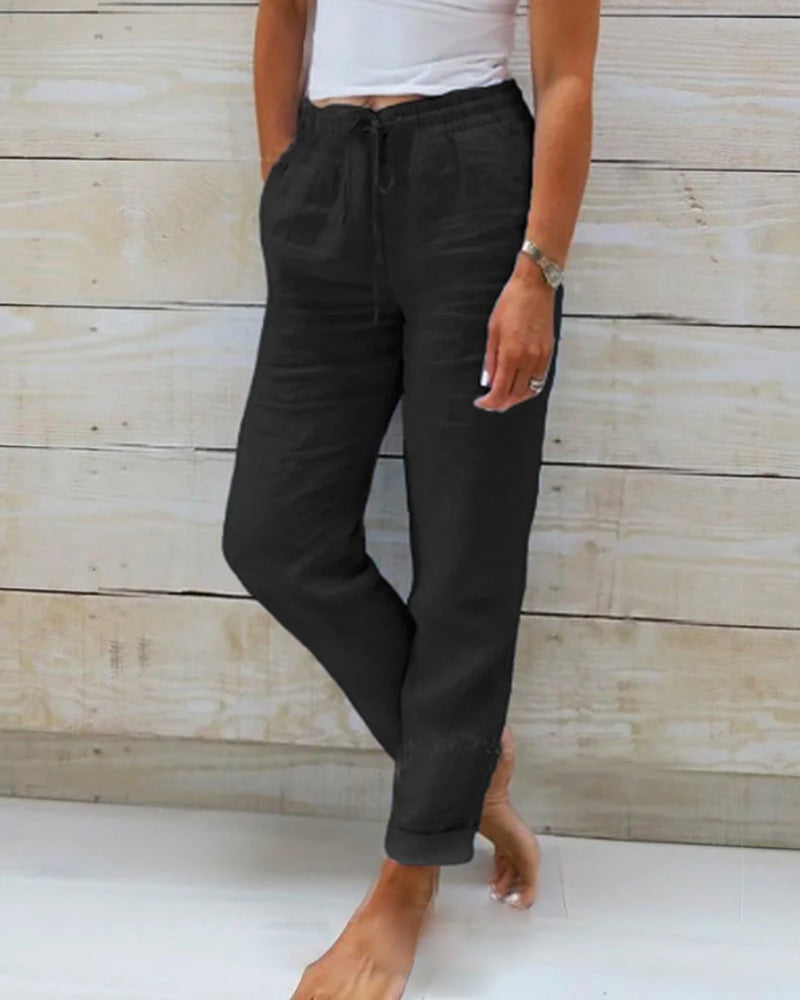 Zaria - Bequeme Leinenhose mit elastischem