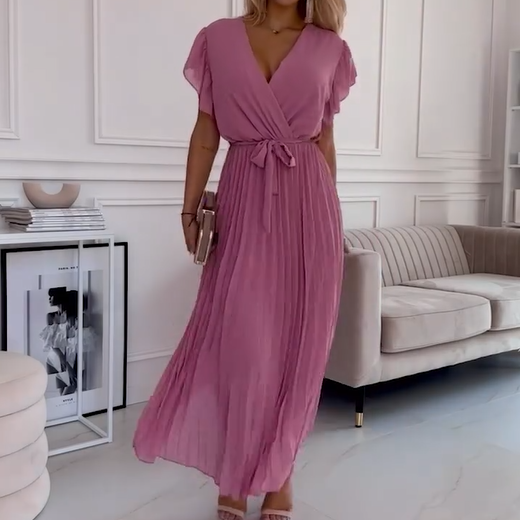 FRIDA I PLISSIERTES KLEID MIT
