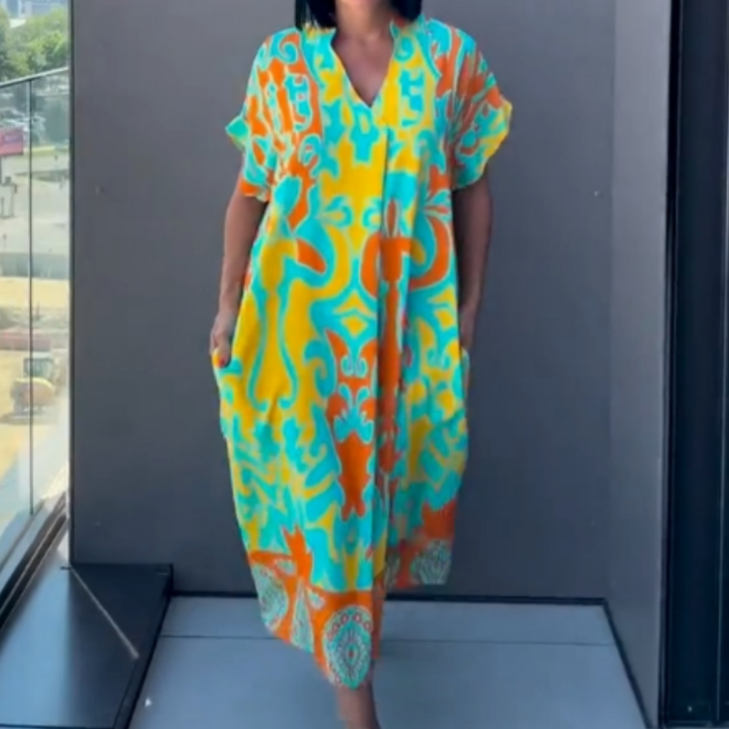 Alara - Elegantes Kleid mit V-Ausschnitt