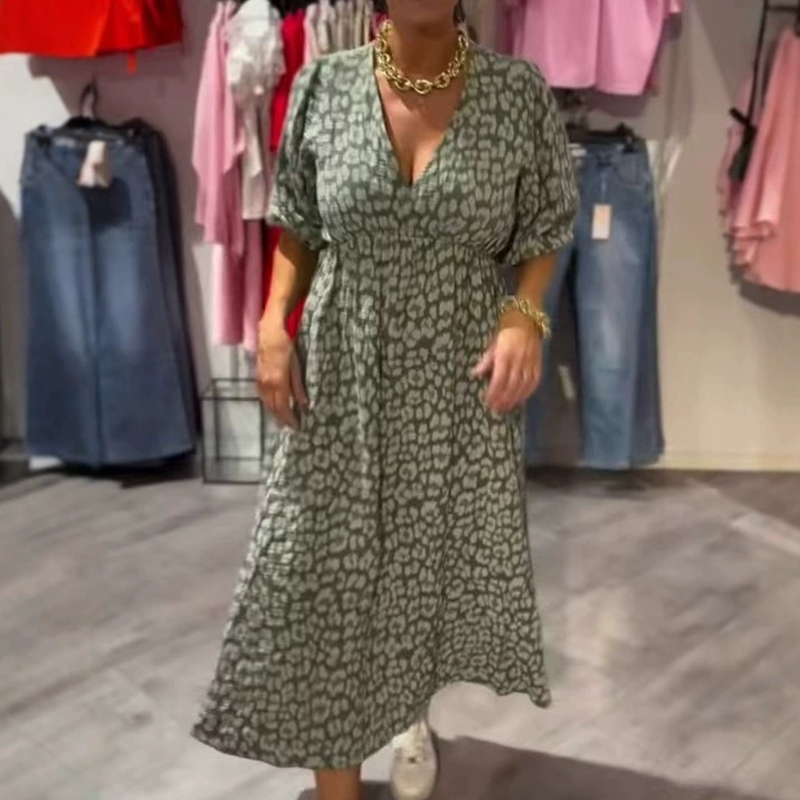 Sofie - Geblümtes Sommerkleid mit V-Ausschnitt