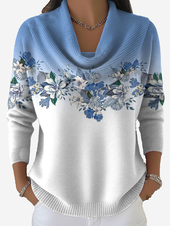 Taliah - Vintage Blumemuster Pullover