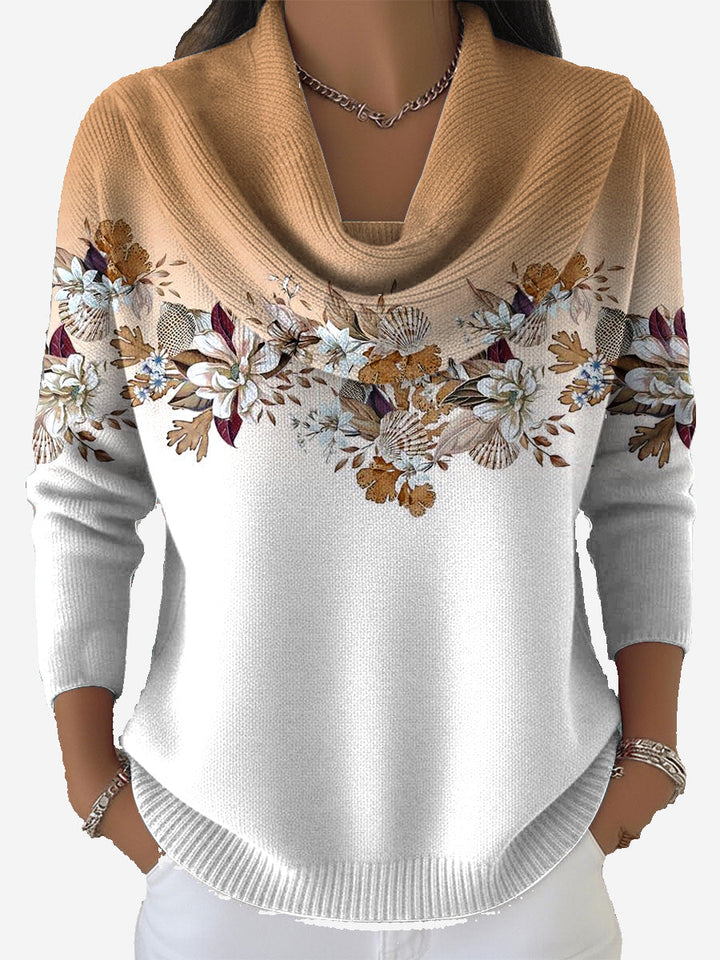 Taliah - Vintage Blumemuster Pullover
