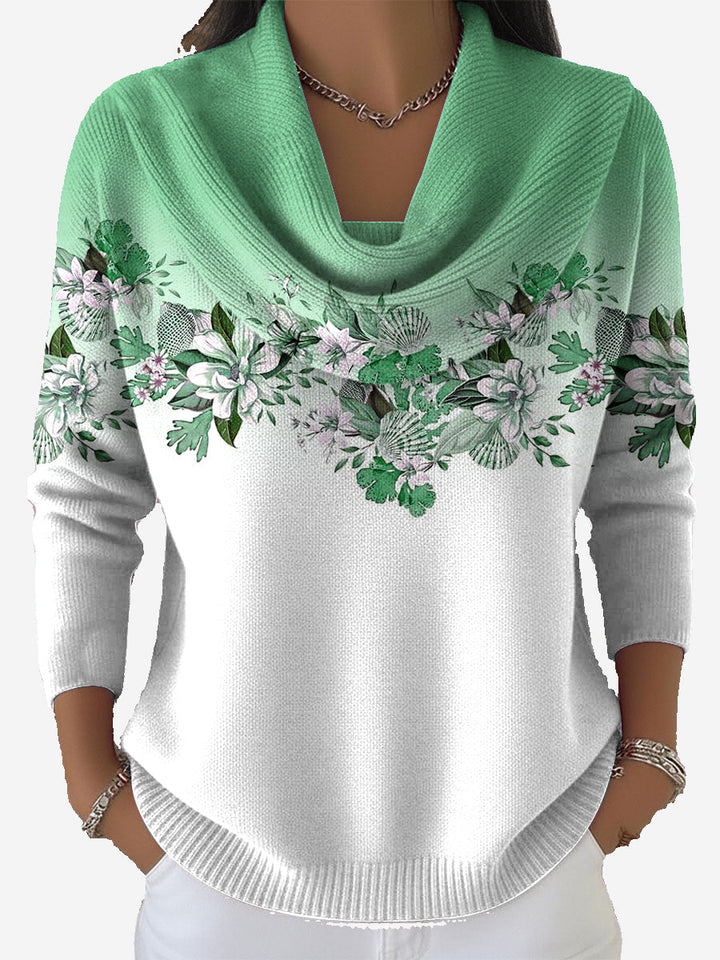 Taliah - Vintage Blumemuster Pullover