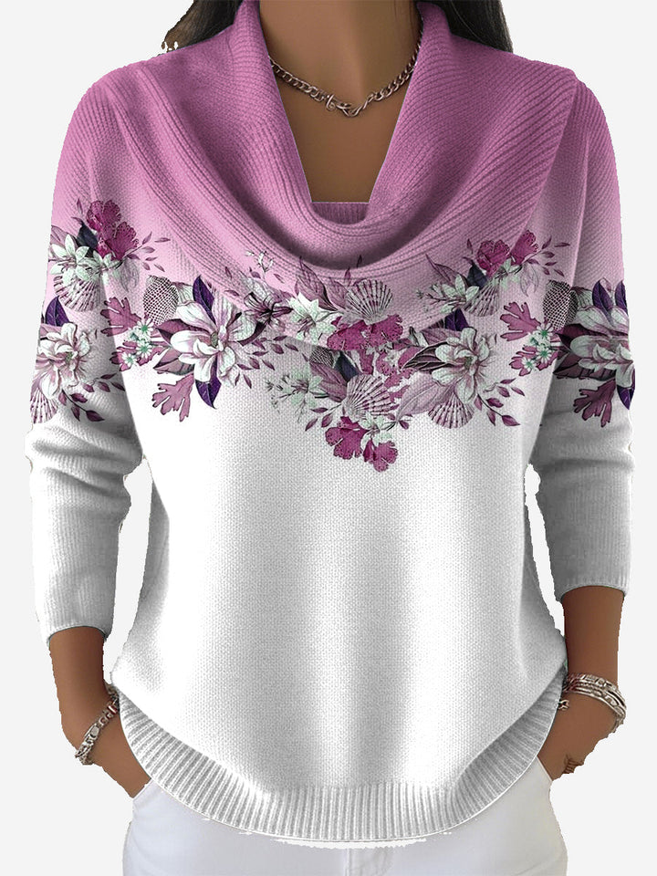 Taliah - Vintage Blumemuster Pullover