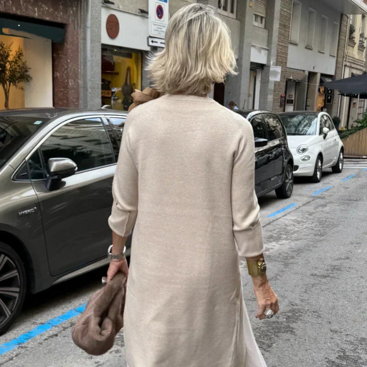 Helena - Elegants gestrickts Midikleid mit
