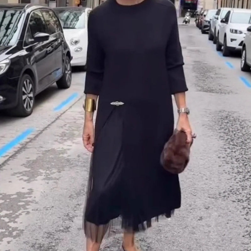 Helena - Elegants gestrickts Midikleid mit