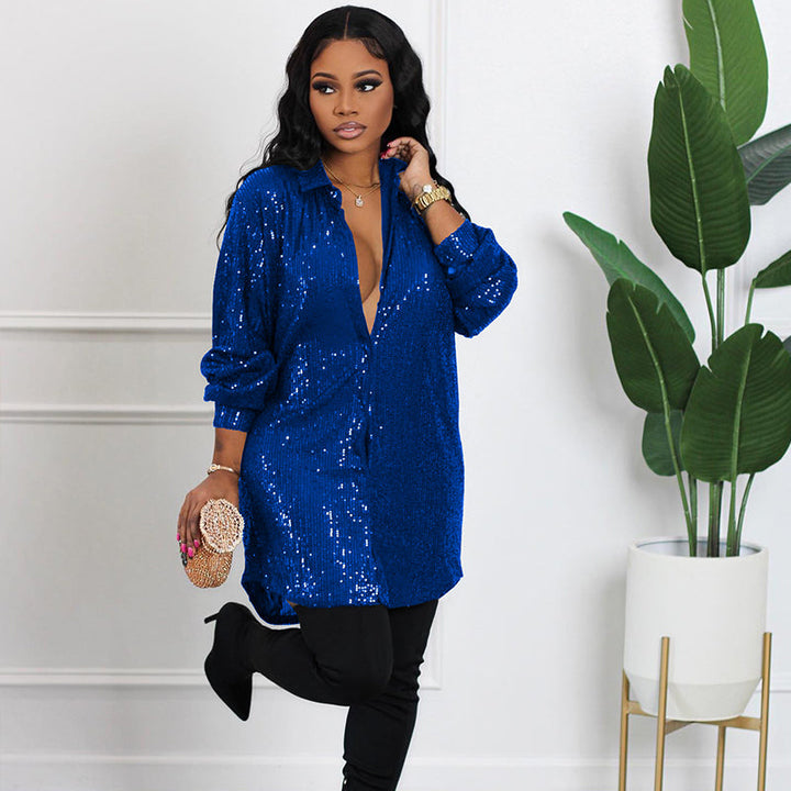 Amara - Glitzerndes Pailletten-Kleid