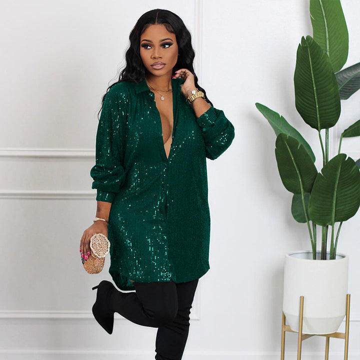Amara - Glitzerndes Pailletten-Kleid