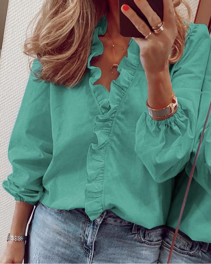Caroline - Bluse mit Rüschen und